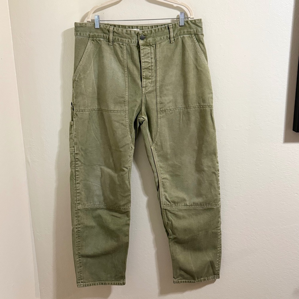 Aimé Leon Dore Carpenter Pant Mens 38 Green Good Garment Dyed Double Knee SS24
